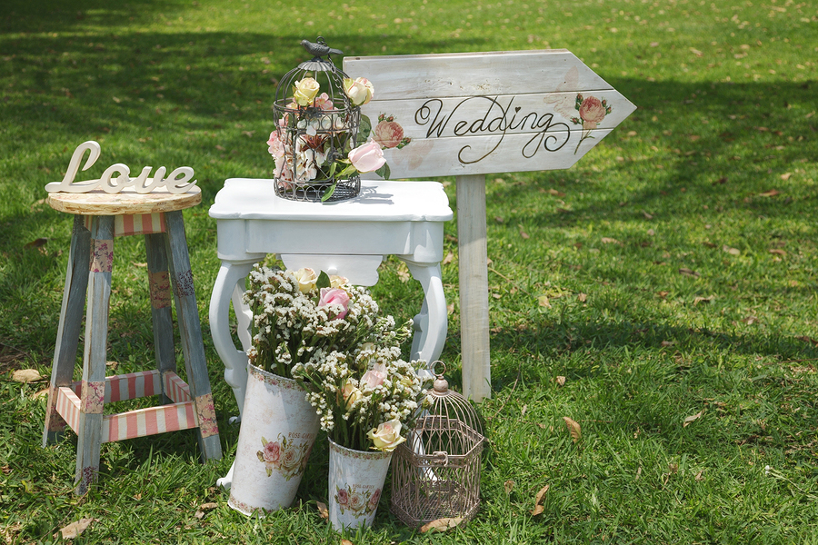 wedding in backyard